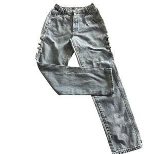 Vintage Rockies High Waisted Western Cut Out Jeans Light Wash Straight Leg 7 L